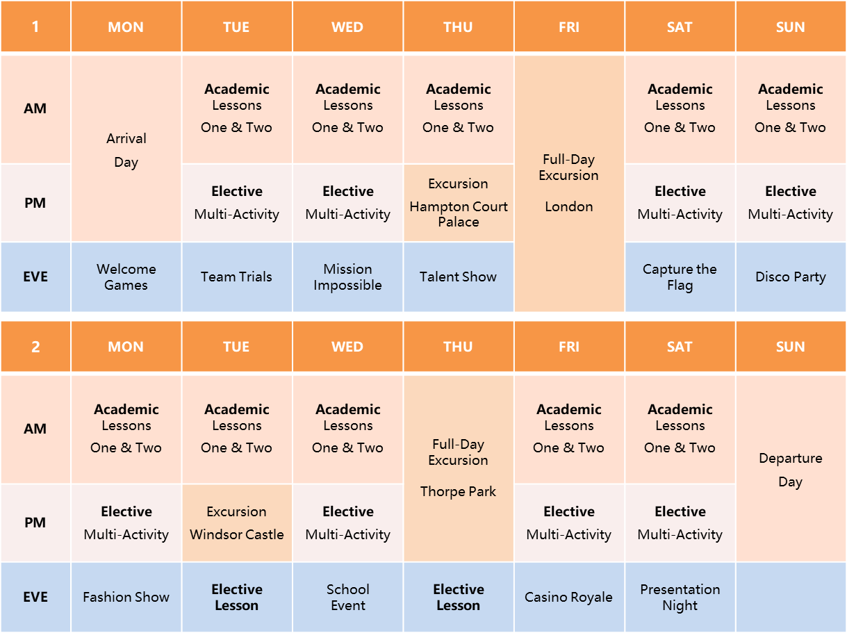 Charterhouse Academic Timetable