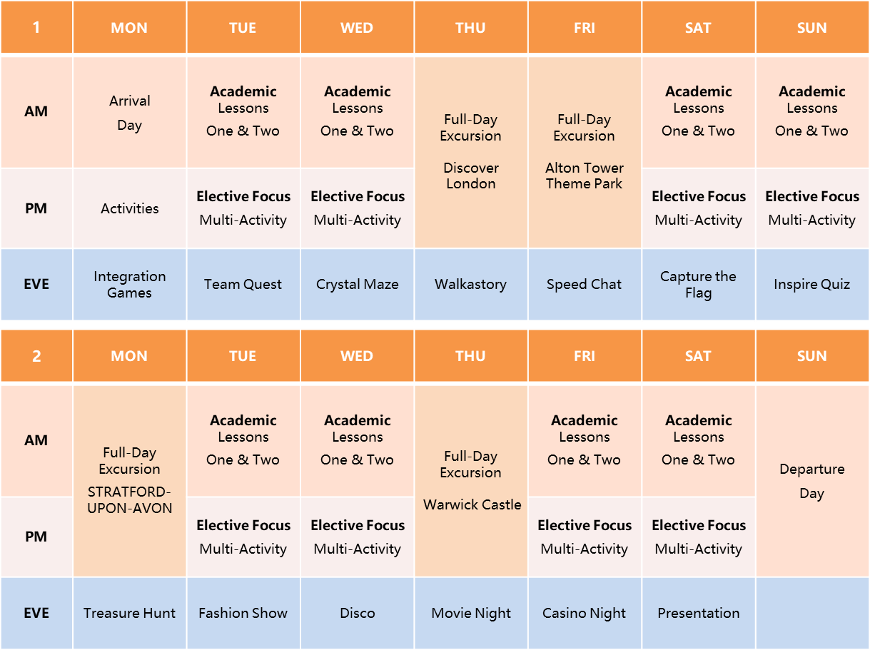 Repton Academic Timetable