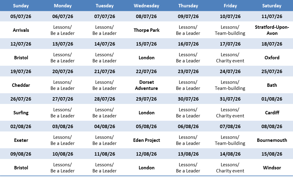 Sidcot Leisure Programme